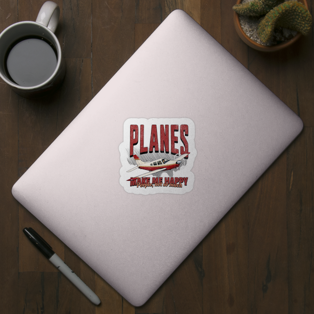 Planes Make Me Happy Piper Arrow by Fight to Fly Studio